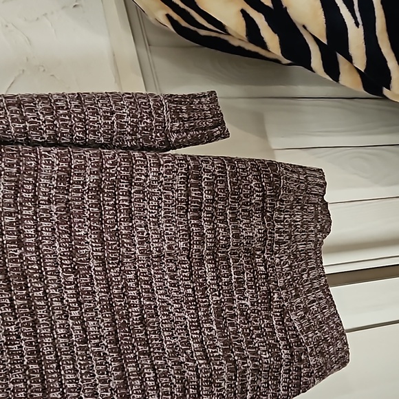 Roots maroon cream fleck unit long tunic sweater top in size small oversized - Picture 5 of 6